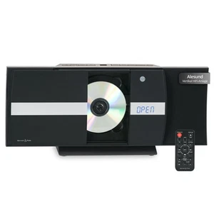 Edle Design Vertikal HiFi Stereoanlage in Schwarz mit CD-Fach, Radio & USB-Slot - Bild 1 von 8