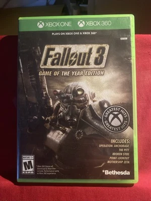 FALLOUT 3 GAME OF THE YEAR EDITION (XBOX ONE / XBOX 360 VG) SEE DESCRIPTION - Image 1 of 4