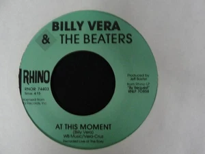 Billy vera & The Beaters - At this moment/Peanut Butter 45RPM Rhino Records - Bild 1 von 3