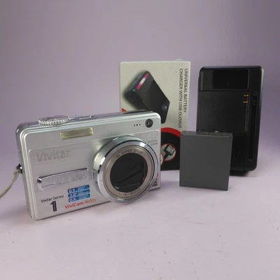Vivitar Digital Camera Vivicam 8600s 8.1MP Silver Tested With Battery + Charger - Image 1 of 4