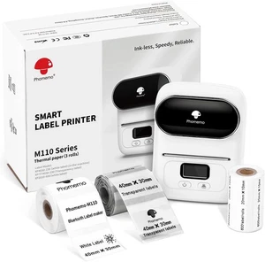 Phomemo Barcode Etikettendrucker M110 tragbarer Etikettendrucker Bluetooth - Bild 1 von 31