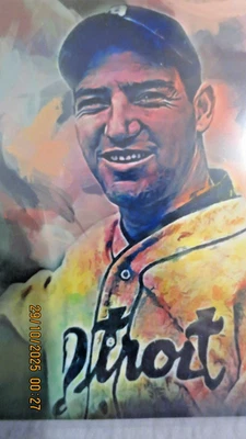 Schoolboy Rowe Art Card Limited 27/50 Edward Vela Signed (Detroit Tigers) - Image 1 of 2