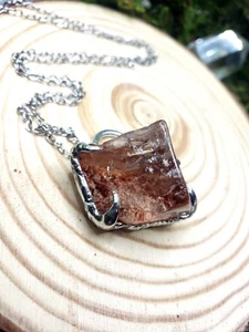 Lodolith Geist Quarz Kristall Halskette Gothic Statement Stück - Bild 1 von 12