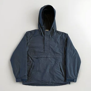 Carhartt Vintage Navy 100% Nylon Inner Fleece Pullover Coat Jacket Mens Medium - Picture 1 of 11