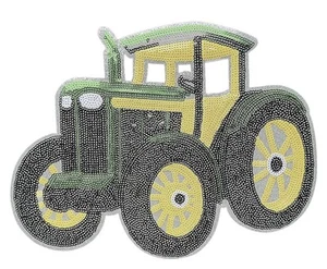 🚜 Sparkly Sequin Tractor Patch – 10.75 x 8.25 inch iron-on patch - Picture 1 of 9