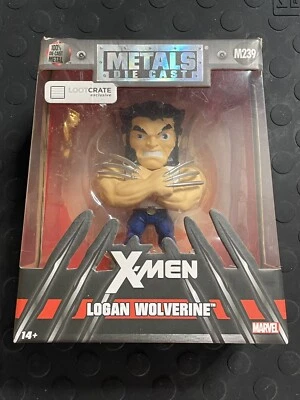 Figura exclusiva de Logan Wolverine X-Men LootCrate de metal fundido a presión de Marvel, buena caja Foto 1 de 4