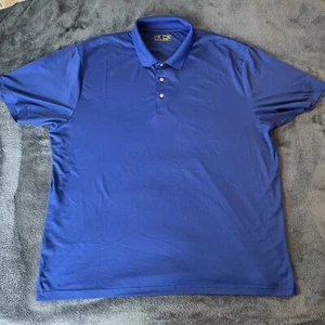 PGA Tour Mens Motion Flux 360 Short Sleeve Blue Collar Golf Polo XXL - Picture 1 of 9