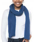 Style & Co. Women's Ribbed Muffler Scarf, Blue, One Size Fits Most