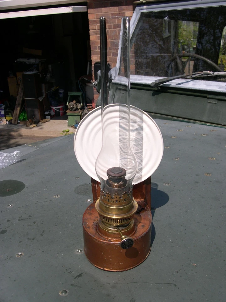 COMPLETE VERITAS WIZARD TINPLATE WALL LAMP KEROSENE OIL LAMP , CARL HOLY BERLIN - Image 1 of 4