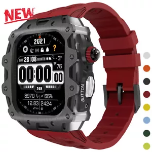 Cassa in lega di zinco cinturino silicone per Apple Watch serie 10 46mm cinturino cover metallo - Foto 1 di 28