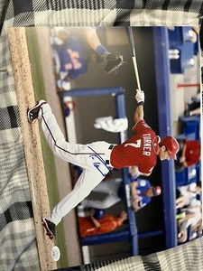 PHILADELPHIA PHILLIES TREA TURNER SIGNED AUTOGRAPHED 11x14 PHOTO JSA WASH NATIO - Picture 1 of 5