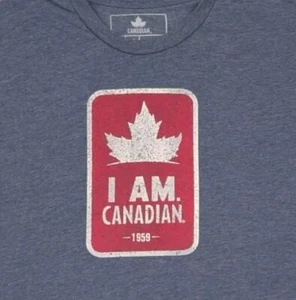 Vintage Molson Canadian "I Am Canadian 1959" T-Shirt Blue Men's Large Y2K - Picture 1 of 2