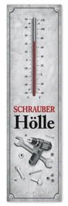 Kult-Thermometer + Schlüsselhalter - Schrauber Hölle- Alu Innen+Aussen T007 - Bild 1 von 3