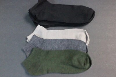 8 PARES CALCETINES TOBILLEROS CORTE BAJO 10-13 Hombre/Mujer Informales No Show Negros Foto 1 de 4