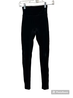 Leggings Spanx Mujer Talla XS Terciopelo Negro Tiro Alto 2070 Foto 1 de 4