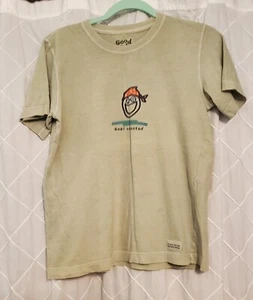 Life is Good Kid Short Sleeve Crusher T Shirt Goal Oriented Boys XL 12-14 Unisex - Picture 1 of 8