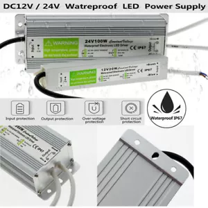 DC 12V LED Driver Fuente de Alimentación Transformador Impermeable IP67 240V para Tira LED - Imagen 1 de 56