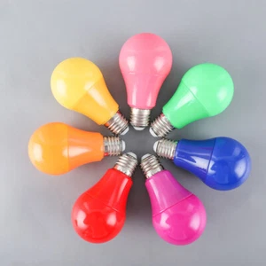 Multi Color E27 LED Light Bulbs SMD 2835 7W A60 Bulb for Festival Party Ambience - Picture 1 of 63