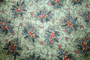 BERRY BOUQUET ON GREEN BY ST. NICOLE DESIGNS FOR BENARTEX- 100% COTTON FABRIC - Picture 1 of 3