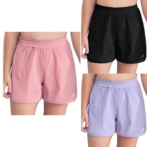 Girls Quick-Drying Sports Shorts Elastic Waistband Bottoms Training Running Yoga - Picture 1 of 28