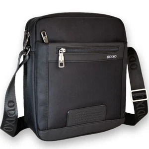 Herren Umhängetasche Schulter Messenger Bag iPad Tablet Tasche Schwarz Black NEU - Bild 1 von 9