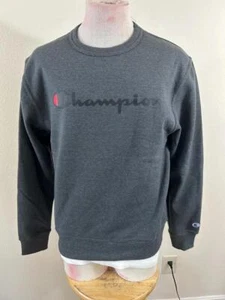 Champion sweatshirt size XS OR S NEW long sleeve mens logo gray black blue - Picture 1 of 11