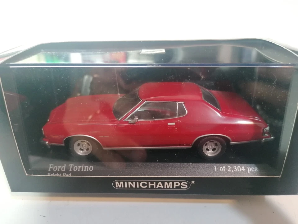Ford Torino 1976 Bright Red Minichamps - Immagine 1 di 1