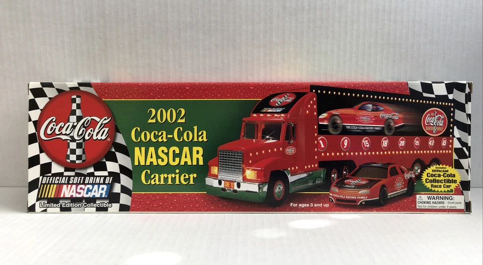 2002 Coca Cola Holiday NASCAR Carrier Truck Collectors Limited Edition JSH