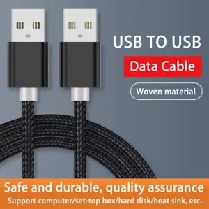 1/2/3M Kebiss Weave USB 2.0 to USB 2.0 Extension Cable Type A Male-Male Extender - Imagen 1 de 5