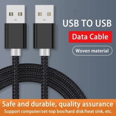 1/2/3M Kebiss Weave USB 2.0 to USB 2.0 Extension Cable Type A Male-Male Extender
