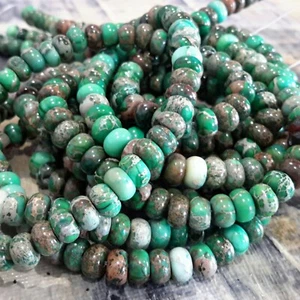 Jaspe Imperial Natural, Rondelle, 6x4mm, Verde Mar, Aprox 105pce. - Imagen 1 de 3