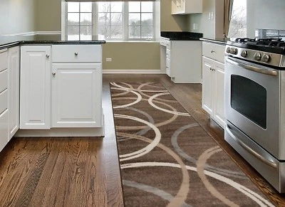 Alfombra de área Rugshop alfombra moderna de diseño de círculos ondulados alfombras de interior alfombras de sala Foto 1 de 4