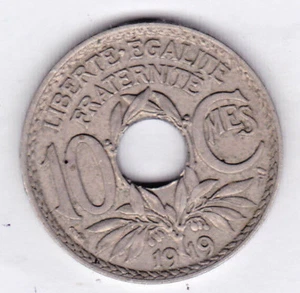 1919 10 CENTIMES FRANCE ~  YOU GRADE ~  PLEASE SEE THE SCAN . stk f1 - Picture 1 of 4