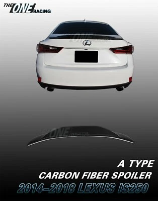 Alerón de fibra de carbono para Lexus IS250 IS300 IS350 2014-2020 sedán 4 puertas tipo A Foto 1 de 4