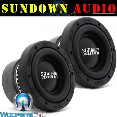 (2) SUNDOWN AUDIO X-6.5SW V.2 300W RMS 6.5" 4-OHM SUBWOOFERS BASS SPEAKERS NEW