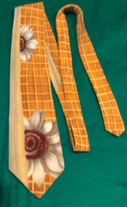 Silk Perry Ellis Portfolio Impresionante Girasol Arte Para Hombres Cuello Corbata Florista Cultivador - Imagen 1 de 5