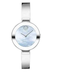 Movado BOLD Crystal Accent Stainless Steel Bangle Bracelet Watch 28mm 3600629 - Picture 1 of 5