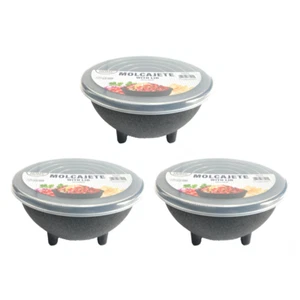(Set of 3) Salsa Bowl with Lid, Microwave, Freezer & Dishwasher Safe, BPA Free - Bild 1 von 5