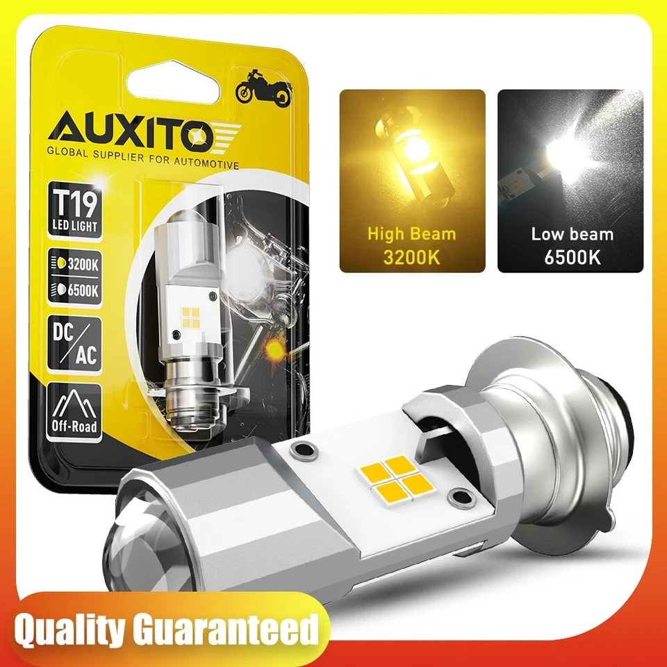 T19 Motorcycle P15D LED Bulb Amber/White 200% Brighter Plug and Play High Power - Image 1 of 4