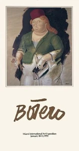 ART PRINT Mujer con Sombrero Rojo Fernando Botero - Picture 1 of 1