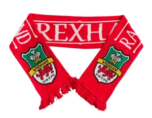 Wrexham Football knitted Scarf Supporter Scarves UK Seller - Picture 1 of 3