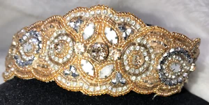 Women’s Jewelled belt sz small Boho beaded Festival fairy rhinesones halloweeen - Picture 1 of 17