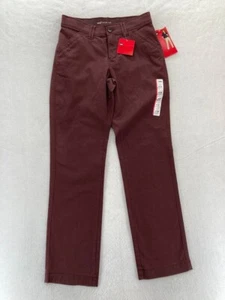 Lee Sinfully Soft Pants Women's 6 Red Stretch Fabric Straight Leg Comfort Fit - Picture 1 of 11