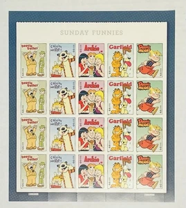 Sunday Funnies Archie Characters Full Set of 20 Unused 44 cent USPS Stamp 2009 - Picture 1 of 2
