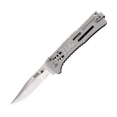 SOG Knives Slim Jim Lockback Stainless Steel AUS-8 SJ31-CP Pocket Knife - Image 1 of 4