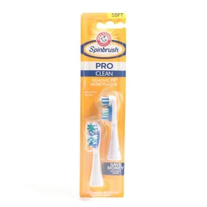 Arm & Hammer Spinbrush Ersatzbürstenkopf - Pro Clean - Soft - 2er Pack - Bild 1 von 2