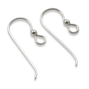 Sterling Silver Ear Wires + 2.5mm Bead Bulk 50-Pack, Professional Findings - Picture 1 of 9
