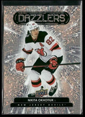 2022-23 Upper Deck Nikita Okhotiuk Dazzlers Orange #DZ-59 New Jersey Devils - Image 1 of 2