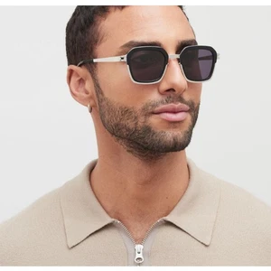 Gafas de sol Mykita para hombre brillantes plateadas negras brumosas K071 - Imagen 1 de 9