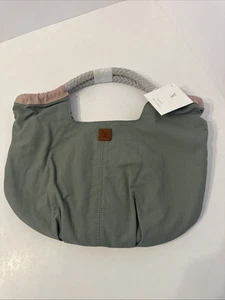 Serena und Lilie - olivgrün mit rosa Borte Handtasche T.M.W.Y. Wickeltasche Seilgriffe - Bild 1 von 10